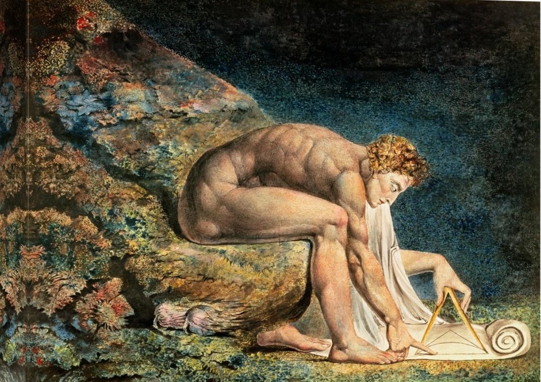 William Blake's depiction of Newton measuring the Universe